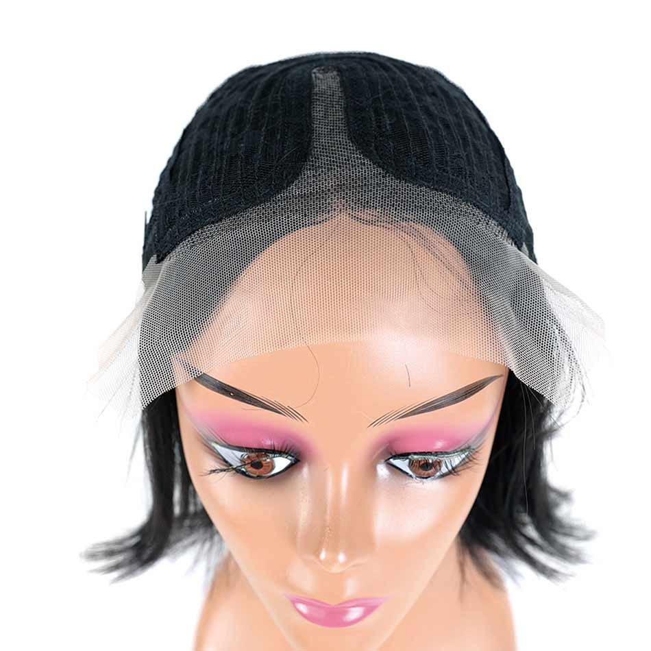 6inch Straight T Part Wig Side/Middle Part Style Bobo Wig 100% Human Hair Wig