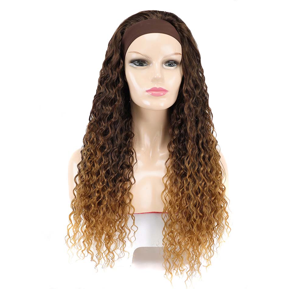 28Inch Water Wave Headband Wigs Synthetic Wig With Headband For Women Glueless Wig By BHF