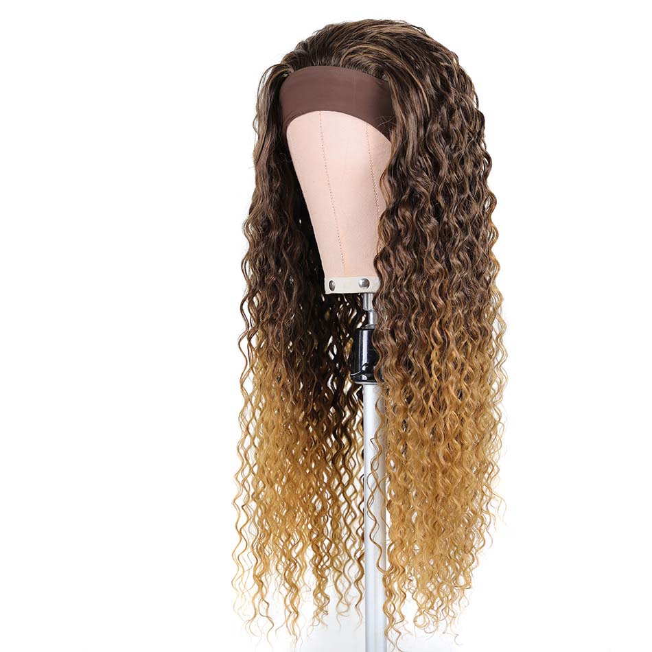 28Inch Water Wave Headband Wigs Synthetic Wig With Headband For Women Glueless Wig By BHF