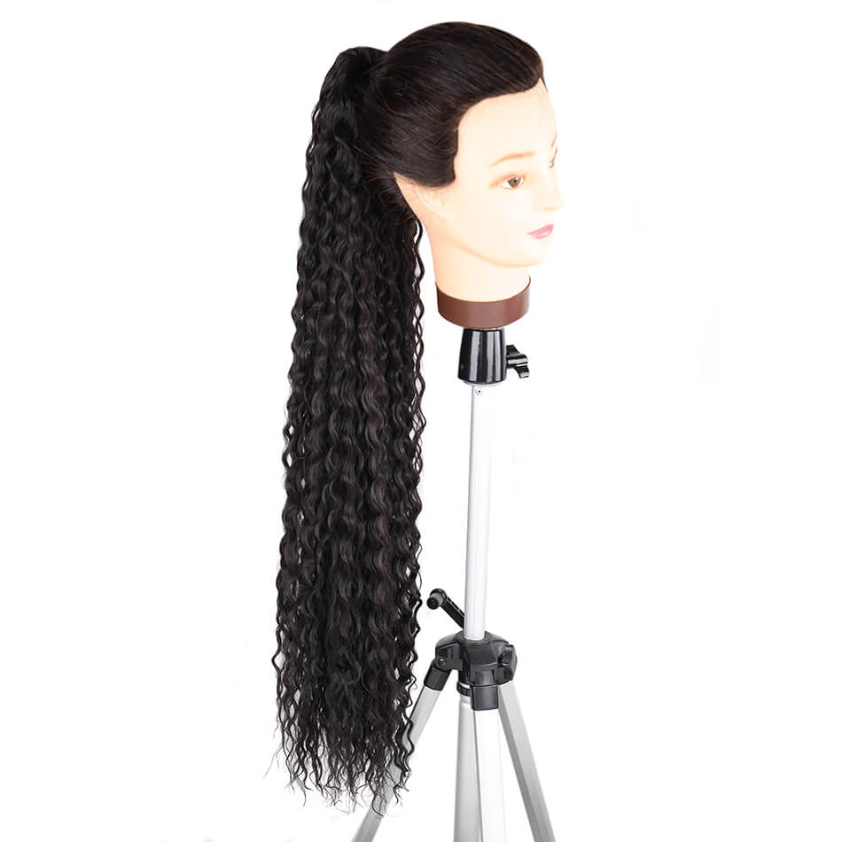 BHF Synthetic Ponytail Drawstring Long Ponytail wig Water Wave Clip In Ponytail Hair Extension Wig