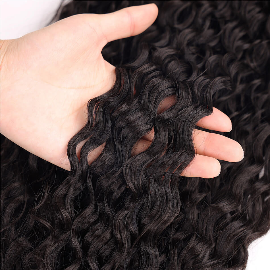 BHF Synthetic Ponytail Drawstring Long Ponytail wig Water Wave Clip In Ponytail Hair Extension Wig