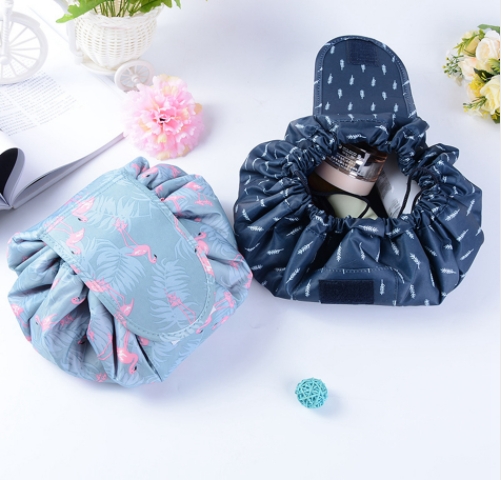 Cosmetic Bag Professional Drawstring Makeup Case Women Travel Organizer Storage Toiletry Wash Kit
