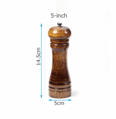 Salt Pepper Mill Solid Wood Pepper Mill with Strong Adjustable Ceramic Grinder 5&quot; 8&quot; Kitchen Tools