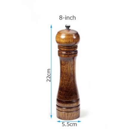 Salt Pepper Mill Solid Wood Pepper Mill with Strong Adjustable Ceramic Grinder 5&quot; 8&quot; Kitchen Tools