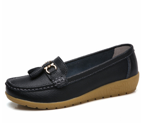 New Arrival Shoes Woman Genuine Leather Women Flats Slip On Women&apos;s Loafers Female Moccasins Shoe