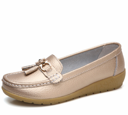 New Arrival Shoes Woman Genuine Leather Women Flats Slip On Women&apos;s Loafers Female Moccasins Shoe