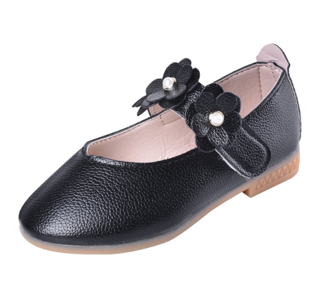 White Pink Kids Toddler Flower Children Girls Wedding Party Dress Princess Leather Shoes