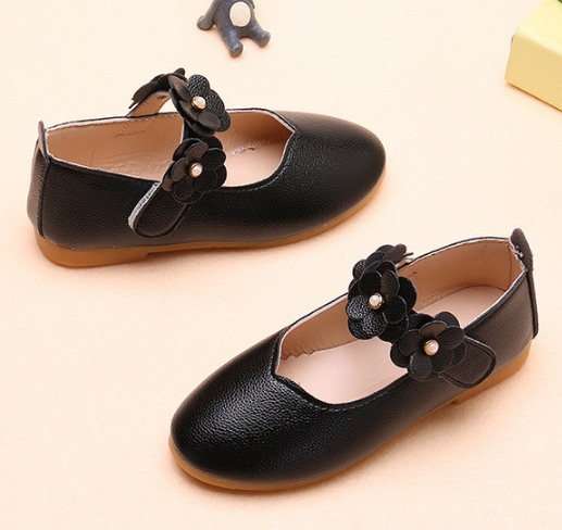 White Pink Kids Toddler Flower Children Girls Wedding Party Dress Princess Leather Shoes