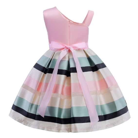 Hot Sale Girls Dresses Pearl Flower Girl Skirt Single Shoulder Strap Dresses Dress Children's Wear