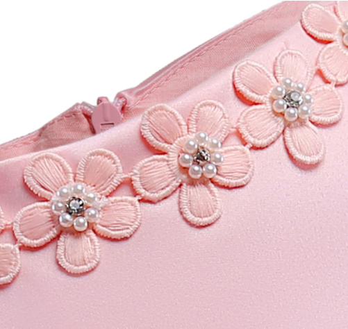 Hot Sale Girls Dresses Pearl Flower Girl Skirt Single Shoulder Strap Dresses Dress Children's Wear