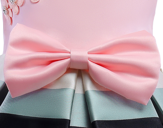 Hot Sale Girls Dresses Pearl Flower Girl Skirt Single Shoulder Strap Dresses Dress Children's Wear