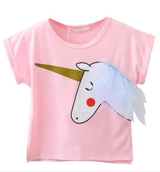 New Children Skirt Girls Color Skirt Mesh Puff Princess Dresses Unicorn Suit