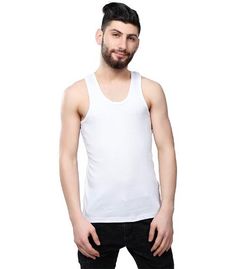 Hot Sale 100% Cotton Men's Sleeveless Tank Top Solid Muscle Vest Undershirts O-neck Tees Men's Clothes Men's Vests White L