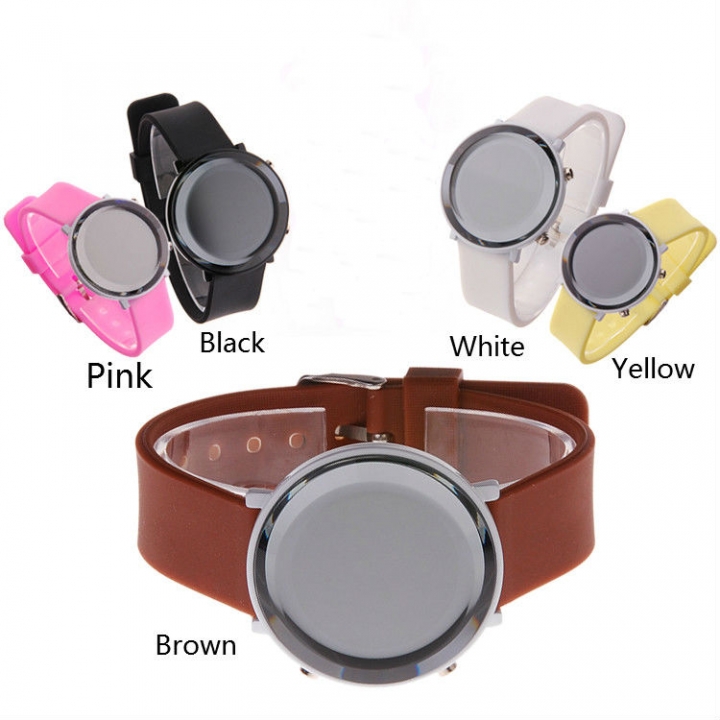 2024 fashion colourful Watches students Watch women Ladies Led Light Watched Casual Mirror exterior Smart Watches For Kids rubber waterproof wrist watches birthday children active sports Backlight