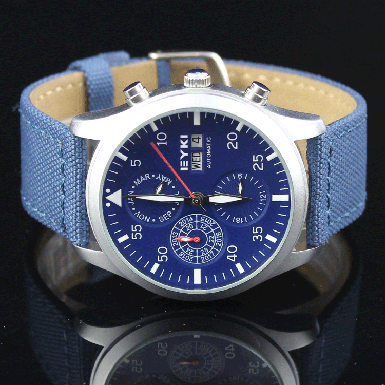 Watches Men Sports Watch Automatic Leather Canvas Casual Curren Date gentleman for men