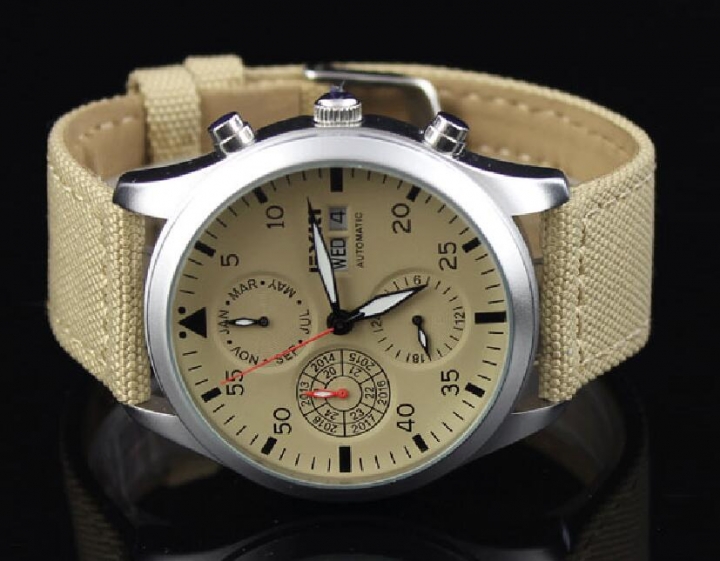 Watches Men Sports Watch Automatic Leather Canvas Casual Curren Date gentleman for men