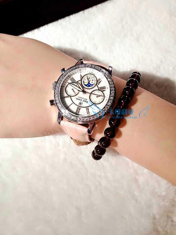 RoyalCrown quartz watches luxury Ladies Leather Straps Rhinestone Watches Women Classcal stainless Waterproof Calendar Fashion Luxurious Business Office Lady birthday gift watch elegant jewelry formal