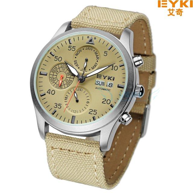 Watches Men Sports Watch Automatic Leather Canvas Casual Curren Date gentleman for men