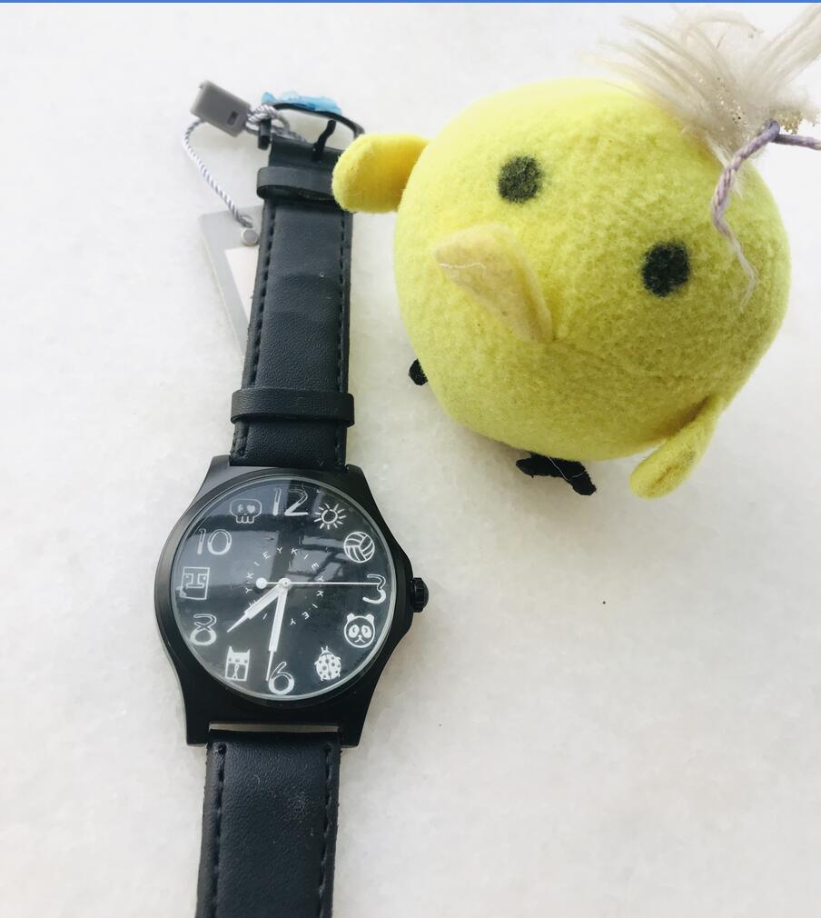 Watches quartz watch casual men watches fashion students pu Women ladies Casual Sports Couples Leather strap curren children for lady watches student Waterproof Cartoon Middle School Simple Clock