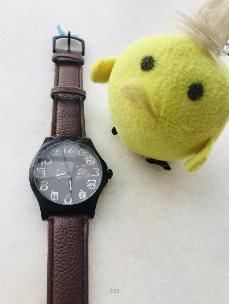 Watches quartz watch casual men watches fashion students pu Women ladies Casual Sports Couples Leather strap curren children for lady watches student Waterproof Cartoon Middle School Simple Clock