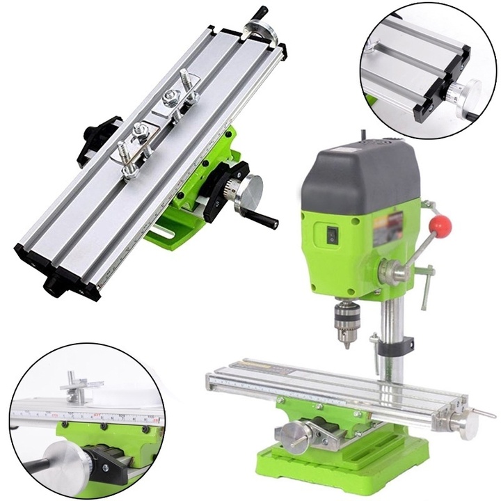 Aluminum Alloy Milling Machine Compound Work Table Cross Slide Bench Drill Press Vise Fixture