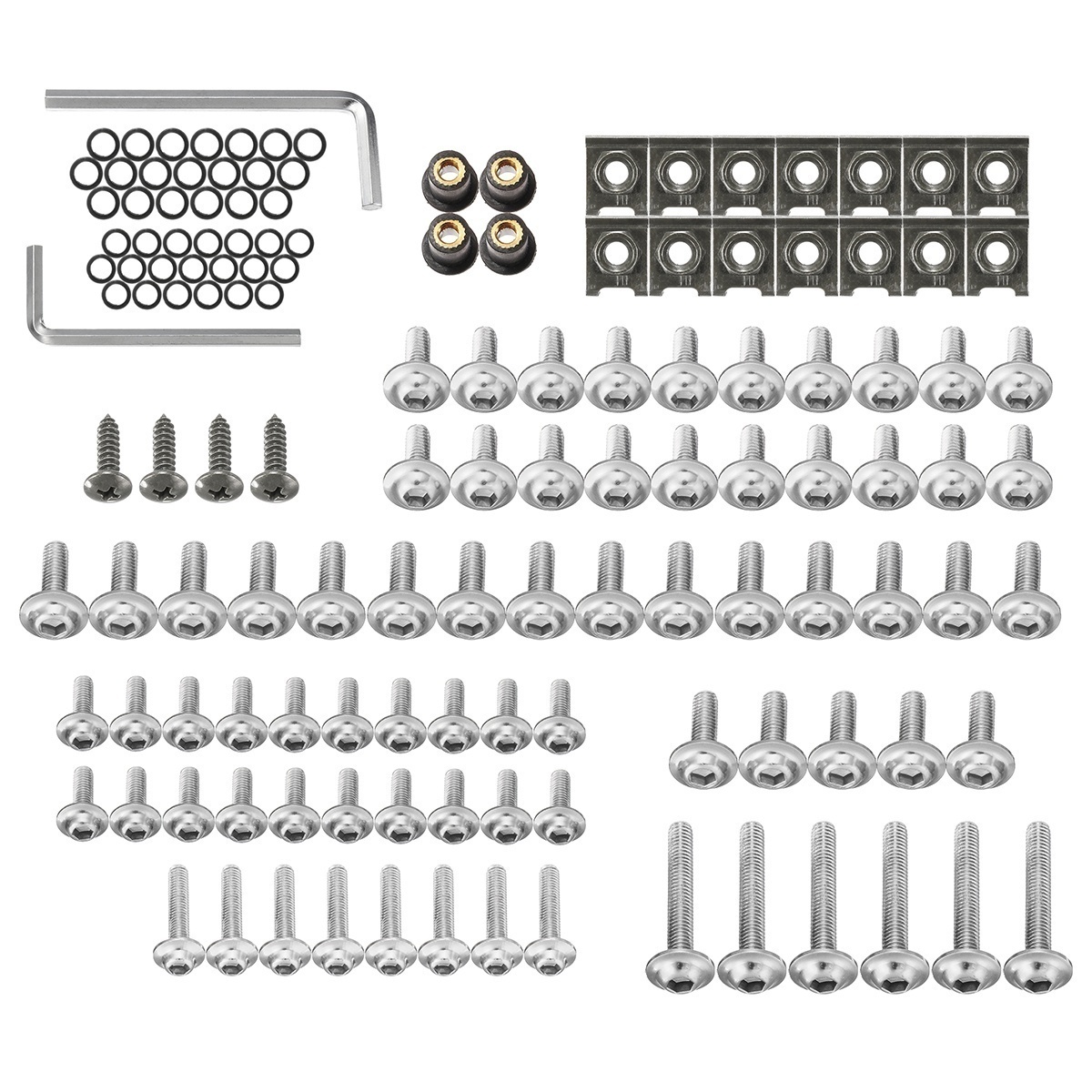 137pcs Motorcycle Aluminum Fairing Bolt Kit Fastener Clip Screw Washers Fits Most Of Sportbikes