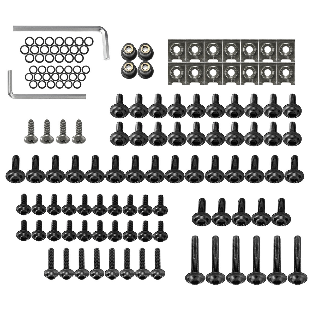 137pcs Motorcycle Aluminum Fairing Bolt Kit Fastener Clip Screw Washers Fits Most Of Sportbikes