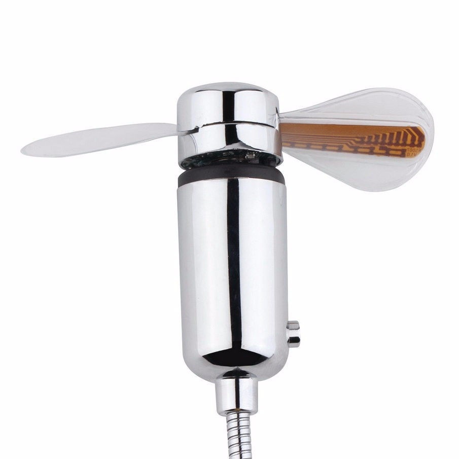 LED Clock Fan Mini USB Powered Cooling Flashing Real Time Display Function