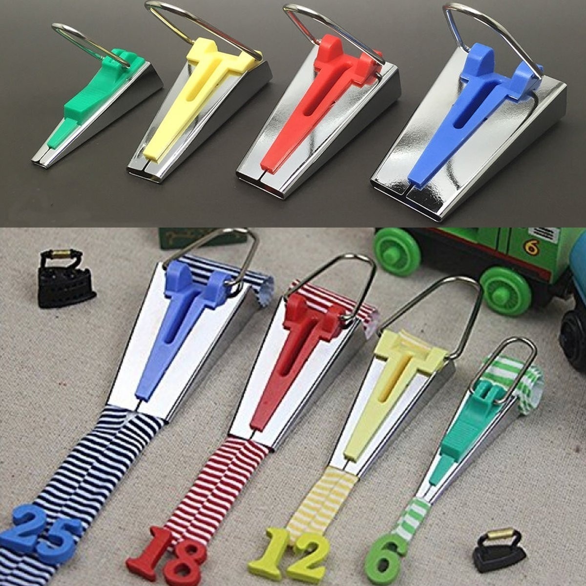 60 sets of fusible bias binding tape machine needle set for sewing and quilting household goods