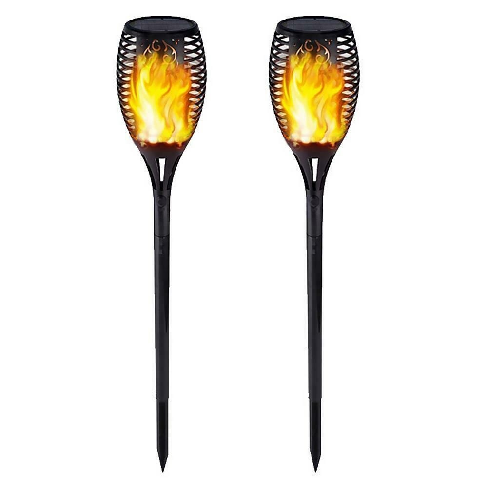 1-4X 33LED Solar Power Torch Light Flickering Flame Garden Waterproof Yard Lamp