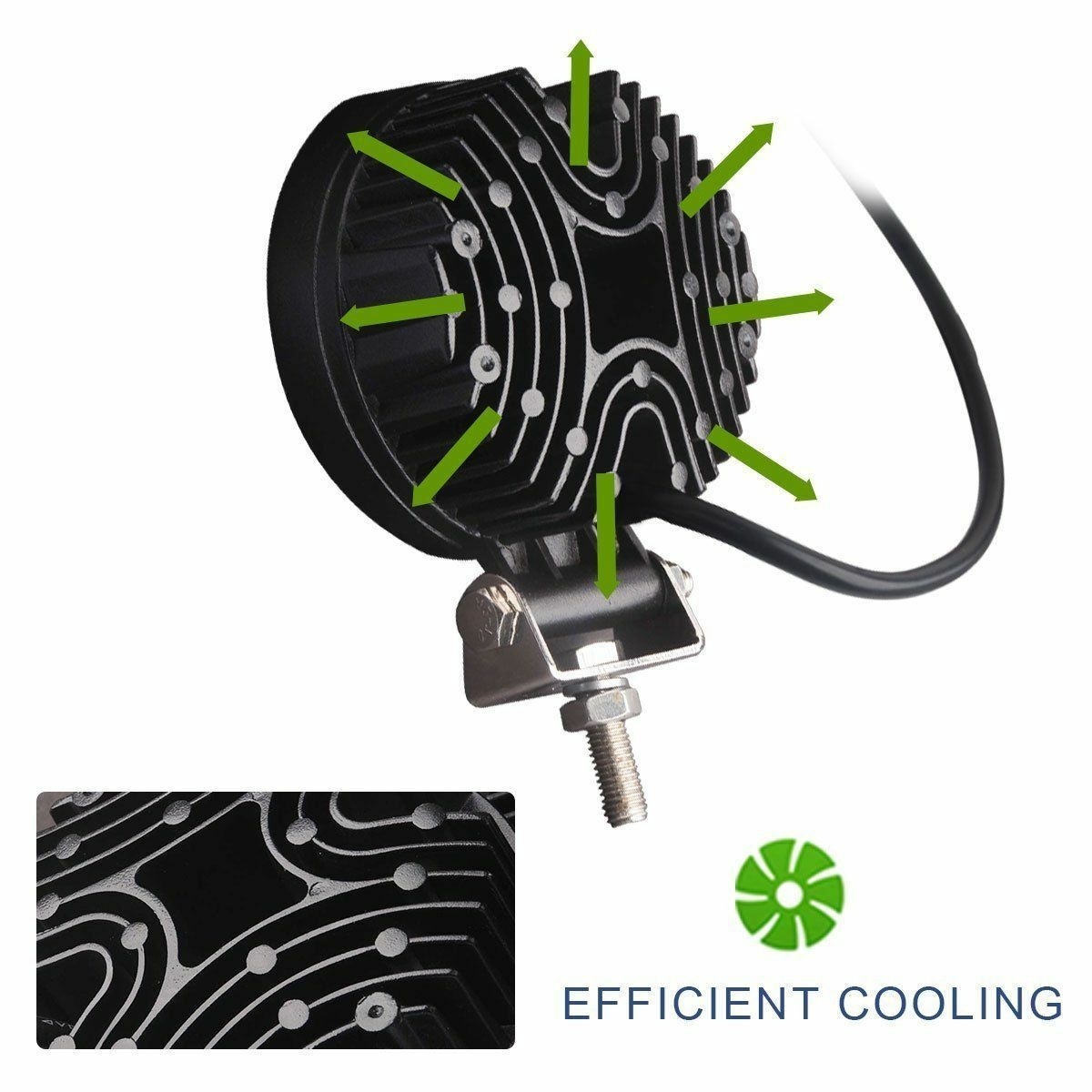 2/5/10Pcs 4inch 27w FLOOD LED Work Light Fog Headlight Offroad Forklift Truck ATV