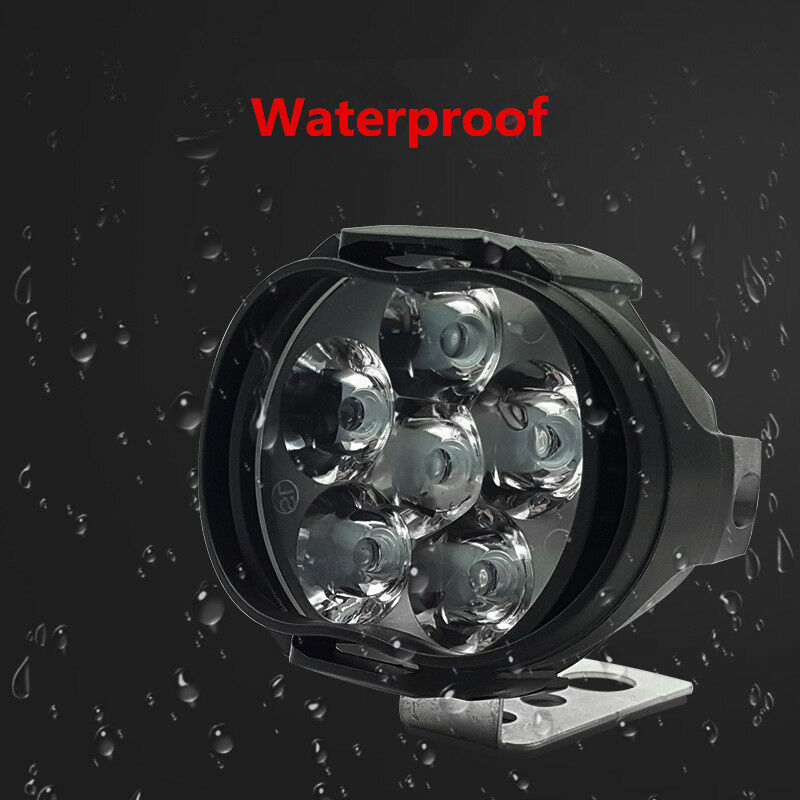 New 2 Pcs Car Motorcycle Waterproof LED External Lights Fog Light Headlight Lamp