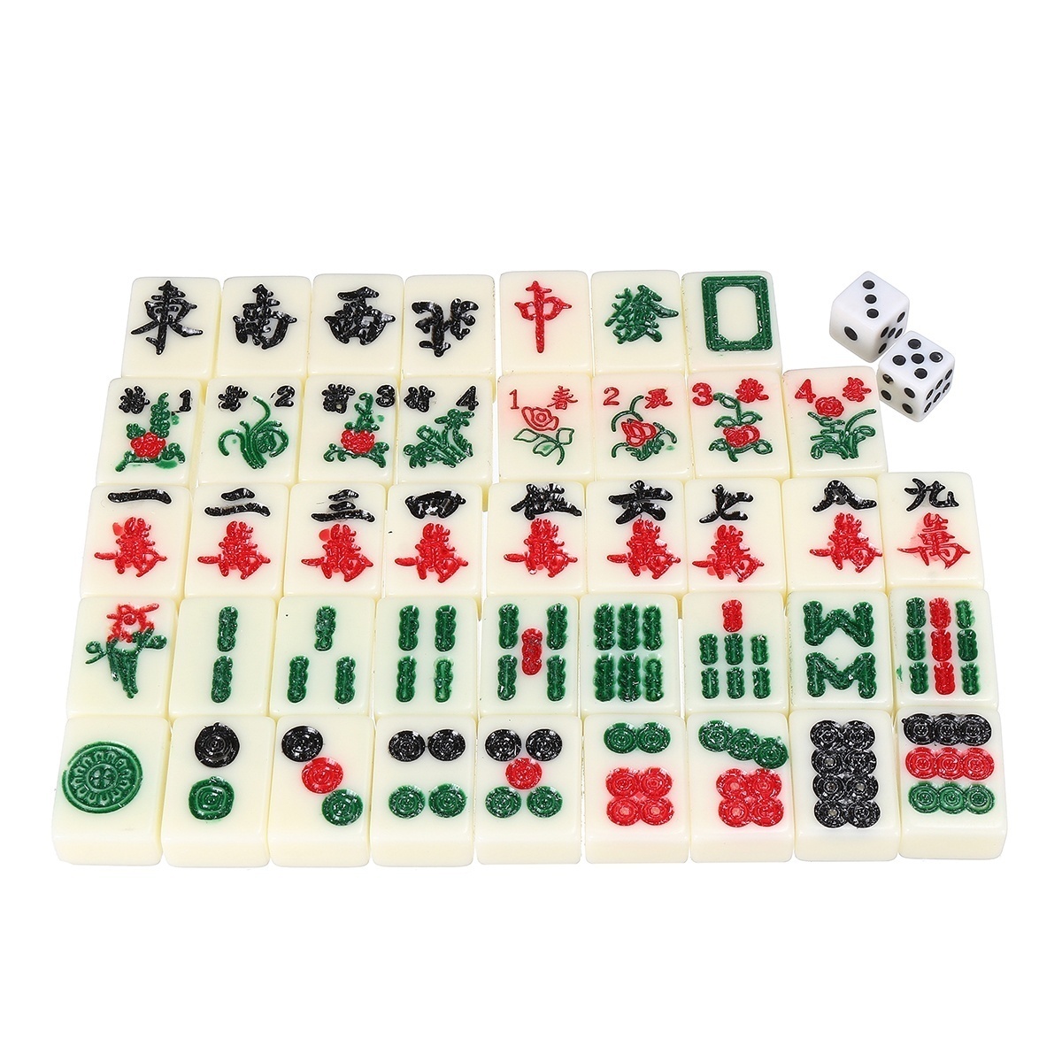 Retro Portable Mahjong Box Rare Chinese 144 Mah-Jong Set Bamboo Piece With Box