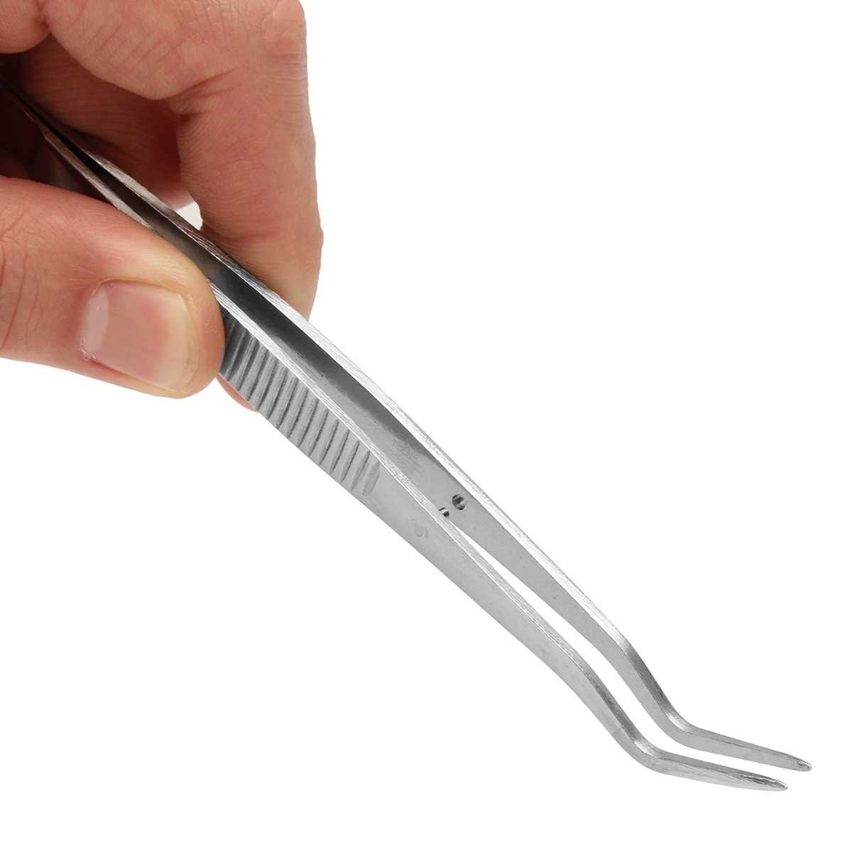 10Pc 6&apos;&apos; Stainless Steel Splinter Dental Tweezers Surgical Lab Instruments Dentistry Tool