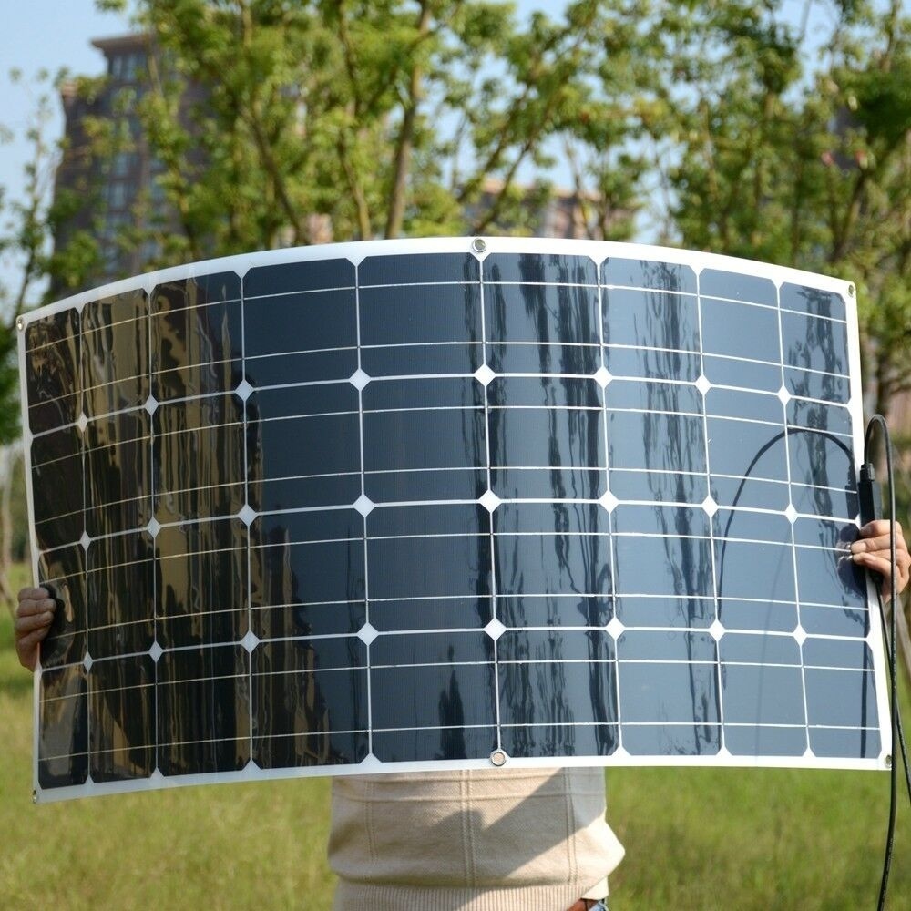 200W Solar Panel System 2Pcs 100W Flexible Solar Panels 20A Solar Controller Connector