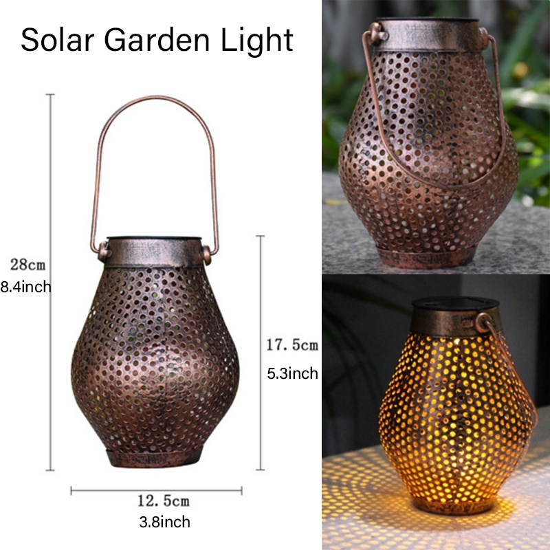 2 PCS outdoor solar light waterproof chandelier solar garden garden decoration warm white