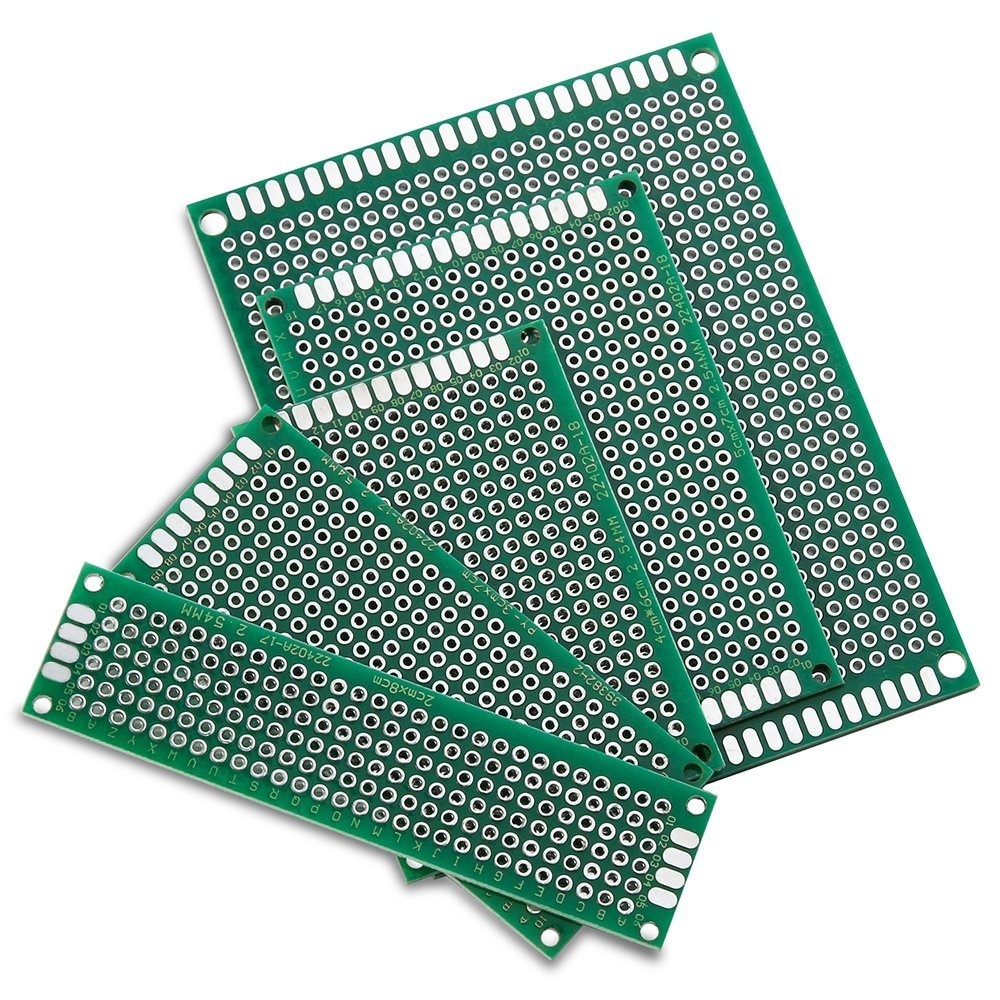 32 Pcs Double Sided PCB Board Prototype Kit for DIY Soldering with 5 Sizes Compatible Arduino Kits