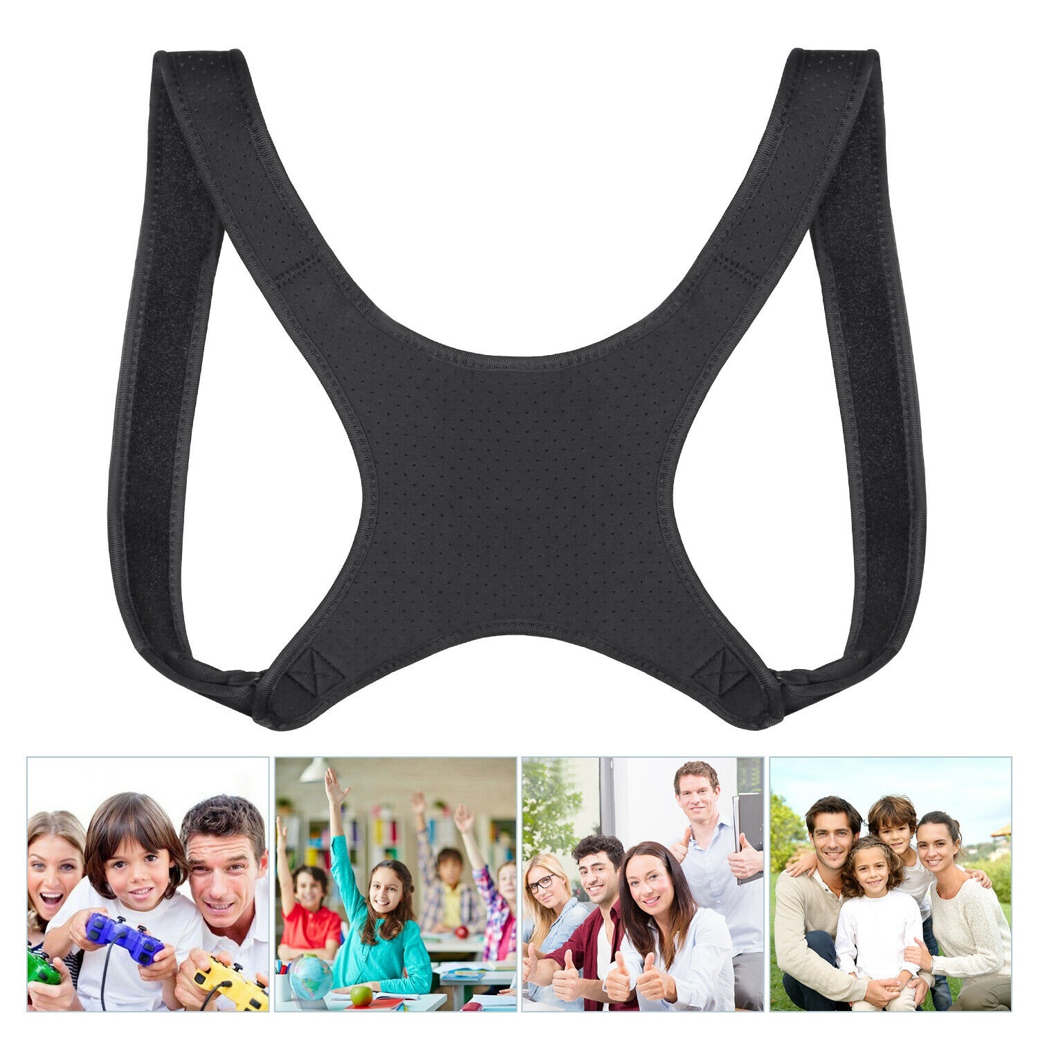 Treatment of men and women with one-shoulder straight support belt after sitting orthosis
