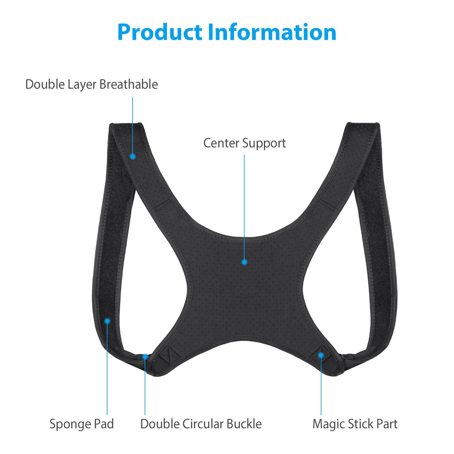 Treatment of men and women with one-shoulder straight support belt after sitting orthosis