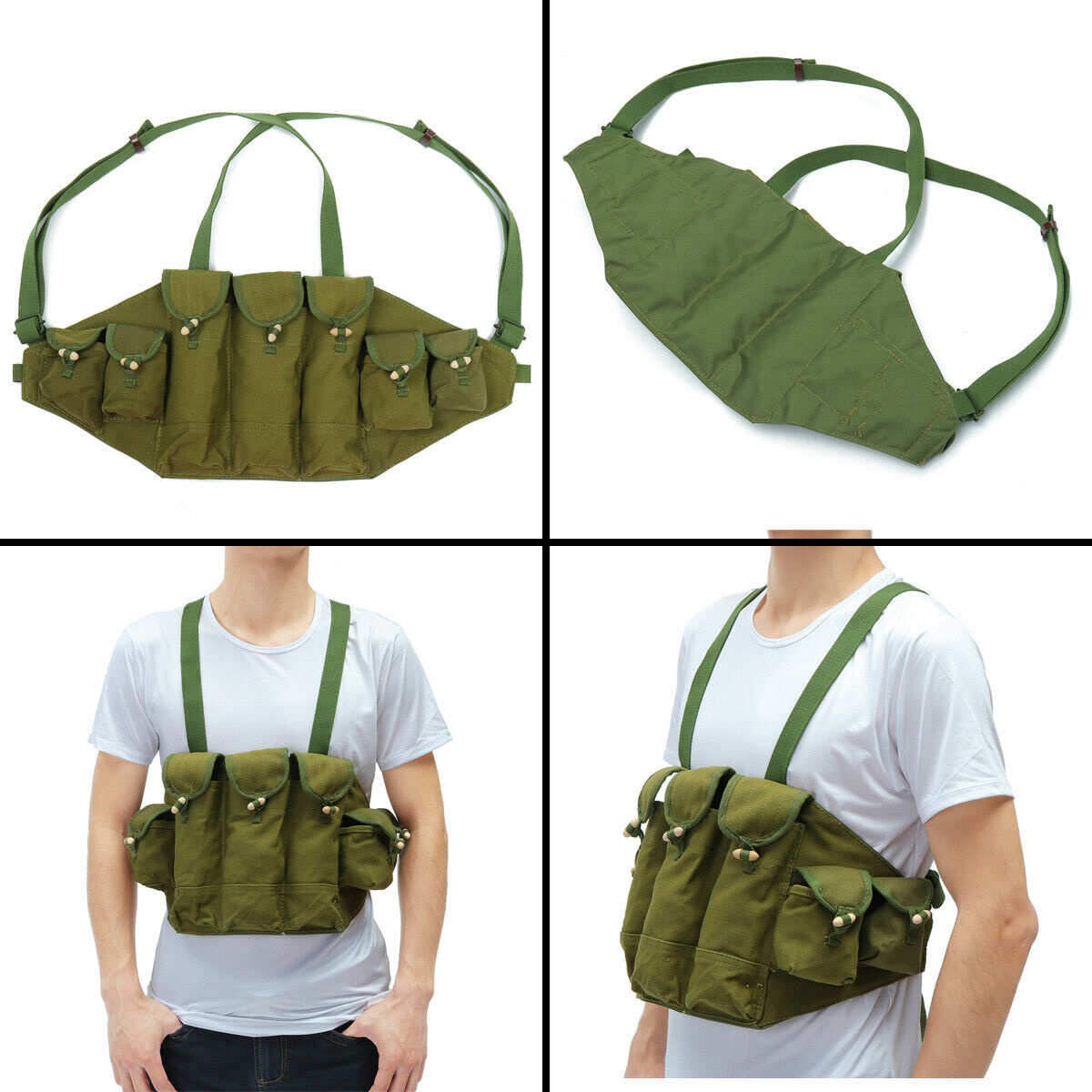Chest Rig Vietnam War US Army Type 56 * Ammo Bandolier Pouch Tactical Bag