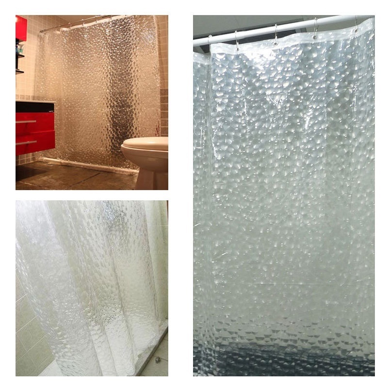 3D Water Cube Mould / 3D Water Cube Shower Curtain is waterproof, mold-free shower curtain