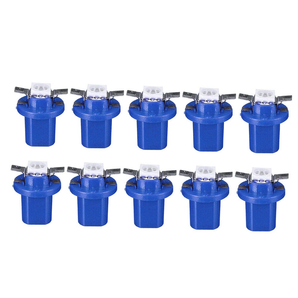 10x T5 B8.5D 5050 Car Dashboard Instrument  Interior LED Light Bulbs Accessories