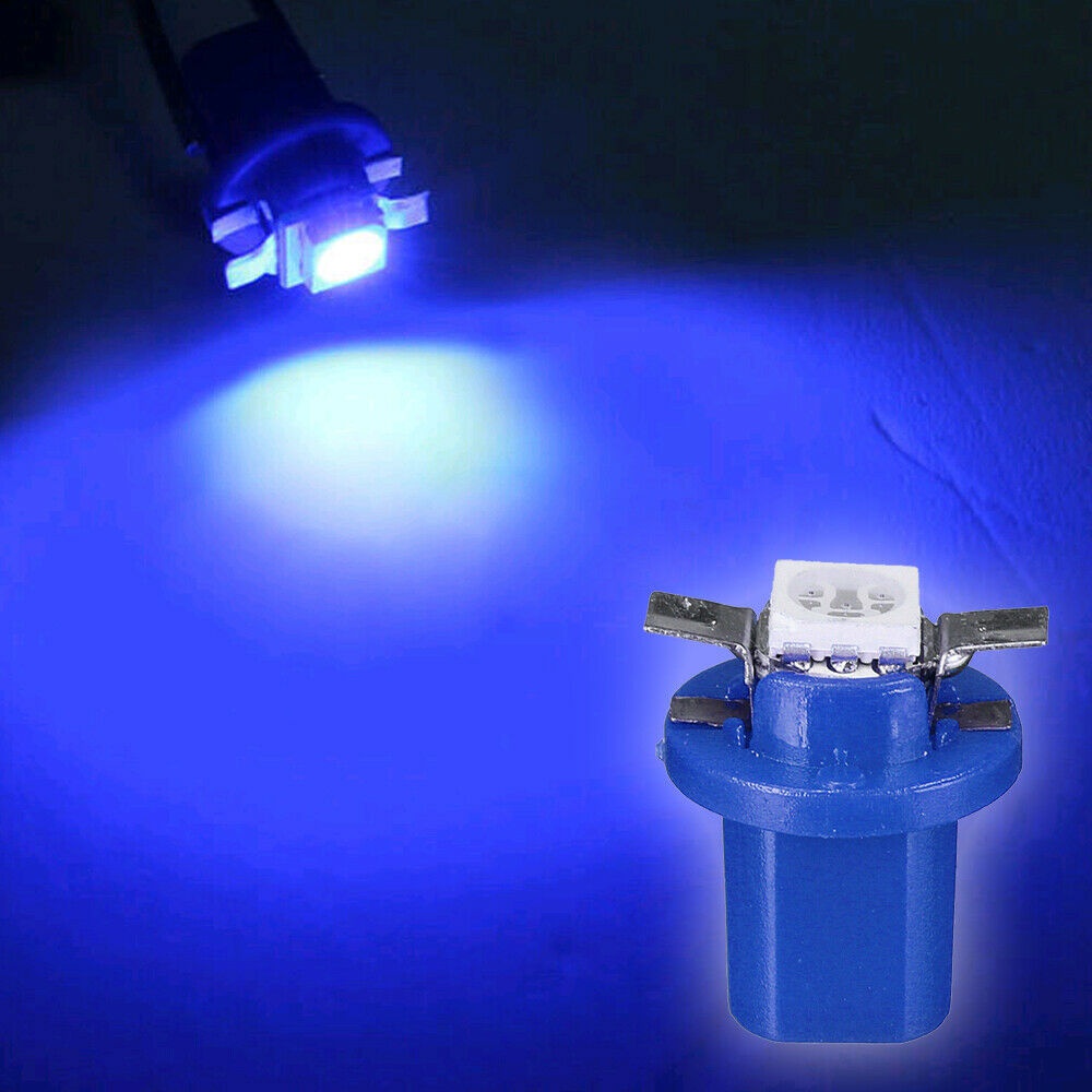 10x T5 B8.5D 5050 Car Dashboard Instrument  Interior LED Light Bulbs Accessories