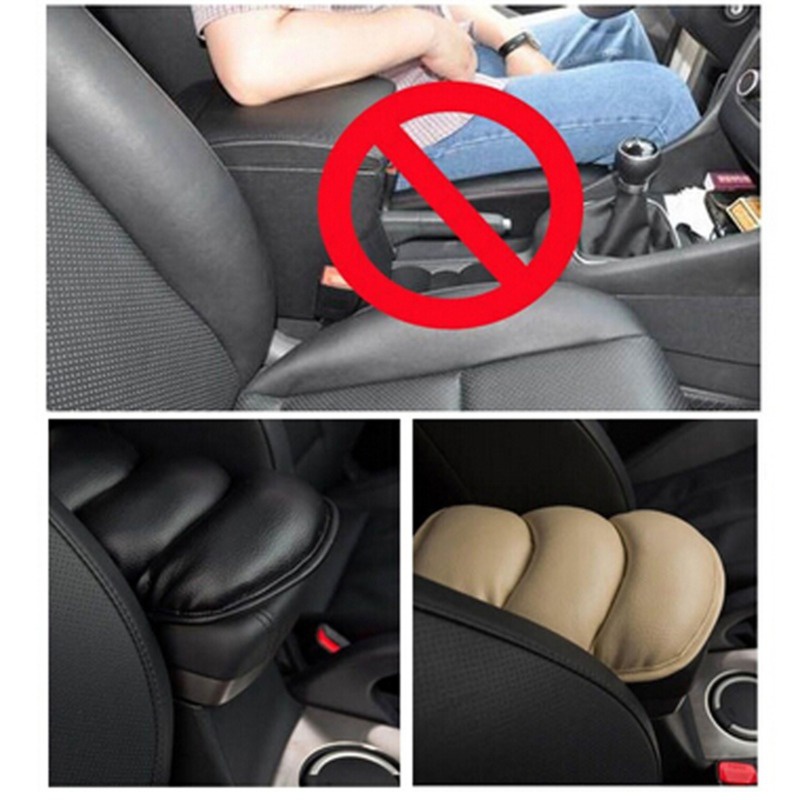 Armrest Mats Car Central Arm Pads Car Universal Armrest Box Mats Car Interior Armrest Pad Set Leathe