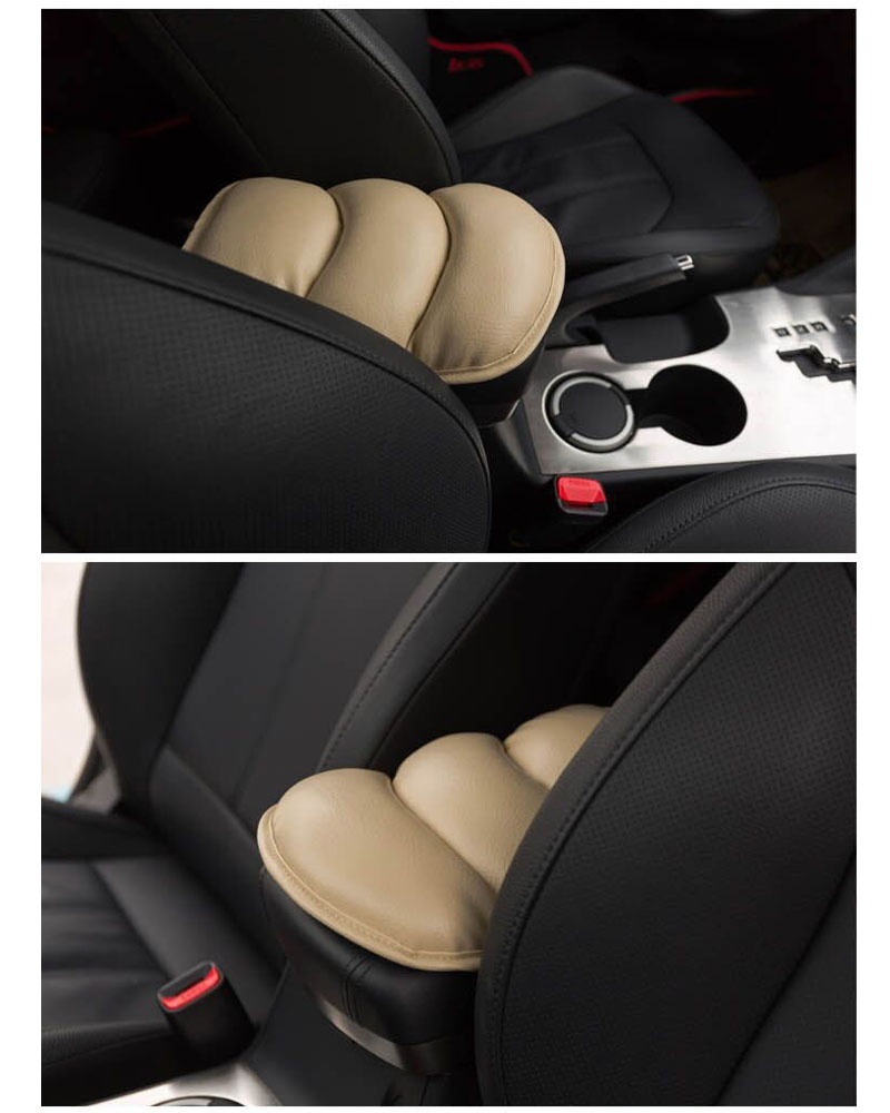 Armrest Mats Car Central Arm Pads Car Universal Armrest Box Mats Car Interior Armrest Pad Set Leathe