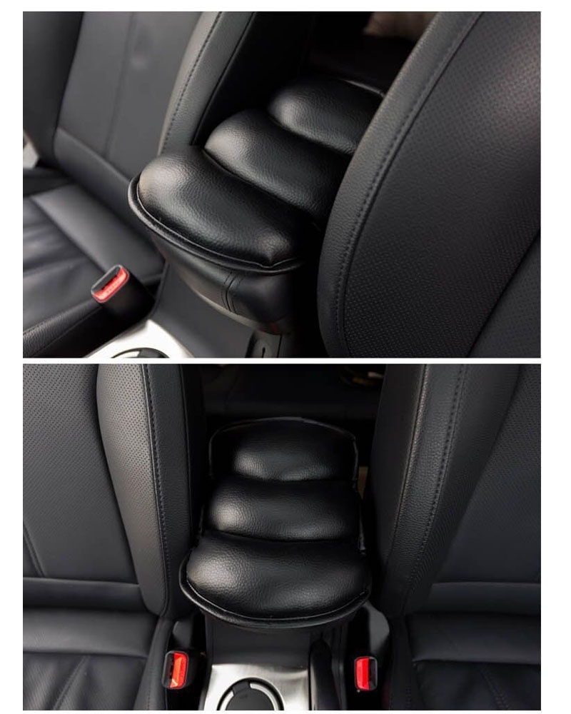Armrest Mats Car Central Arm Pads Car Universal Armrest Box Mats Car Interior Armrest Pad Set Leathe