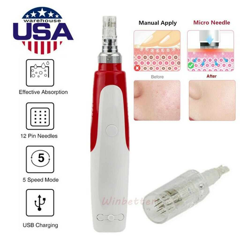 Auto Electric Derma Pen Micro Needle Skin Therapy Beauty Anti-aging Machine SPA