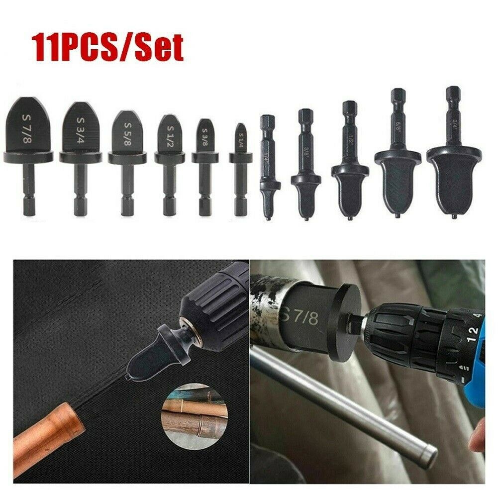 Set Of 11 Air Conditioner Copper Pipe Swaging Tool Hexagon Handle Tube Expanders