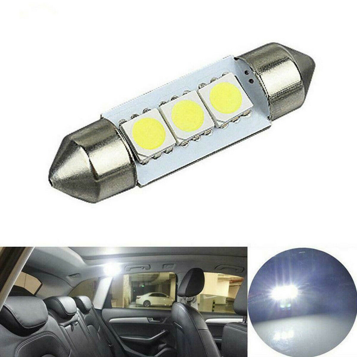 14Pcs Car Interior Package Map Dome License Plate Mixed LED Light Accessories Kits