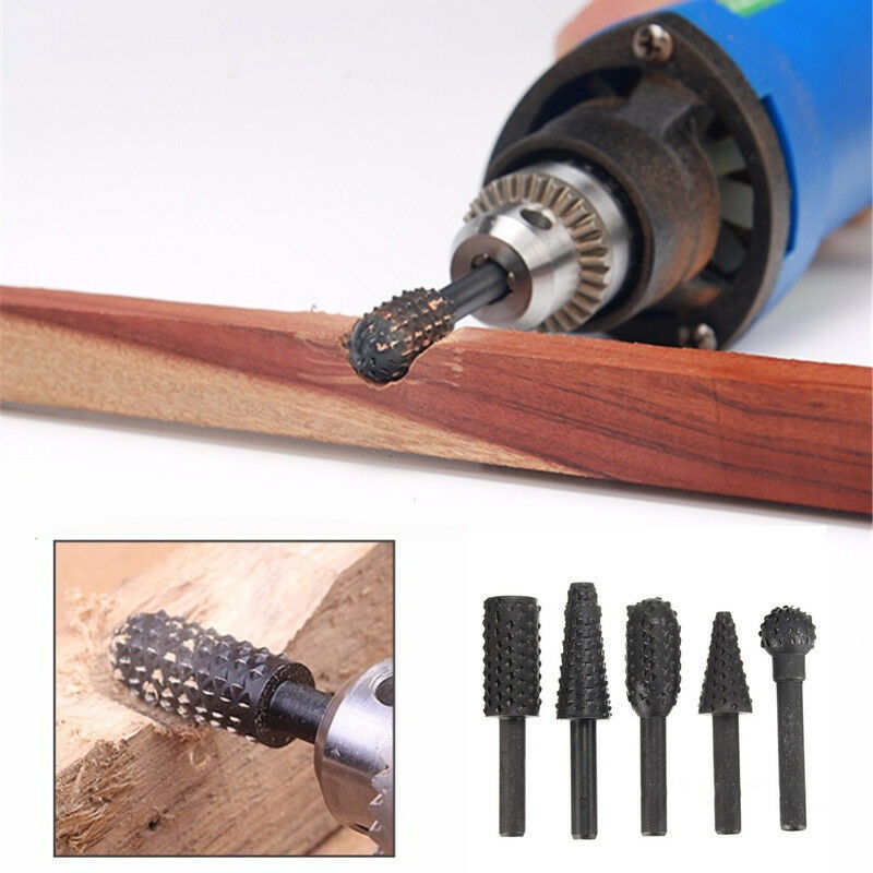 5PCS 1/4&apos;&apos; Drill Bit Set Cutting Tools For Woodworking Knife Wood Carving Tool